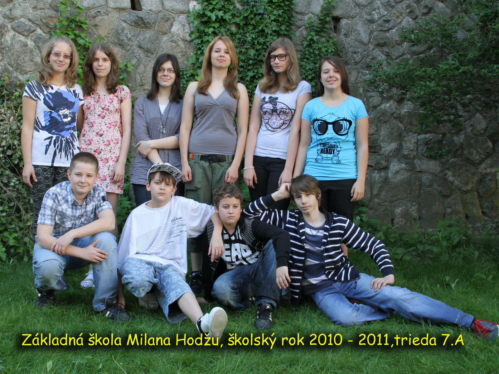 Spoločné fotografie tried a učiteľov v roku 2010/2011