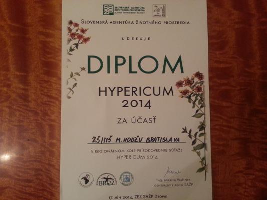 HYPERICUM 2014 – environmentálna súťaž